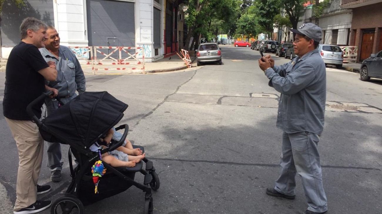 Amado Boudou sacó a pasear a los mellizos