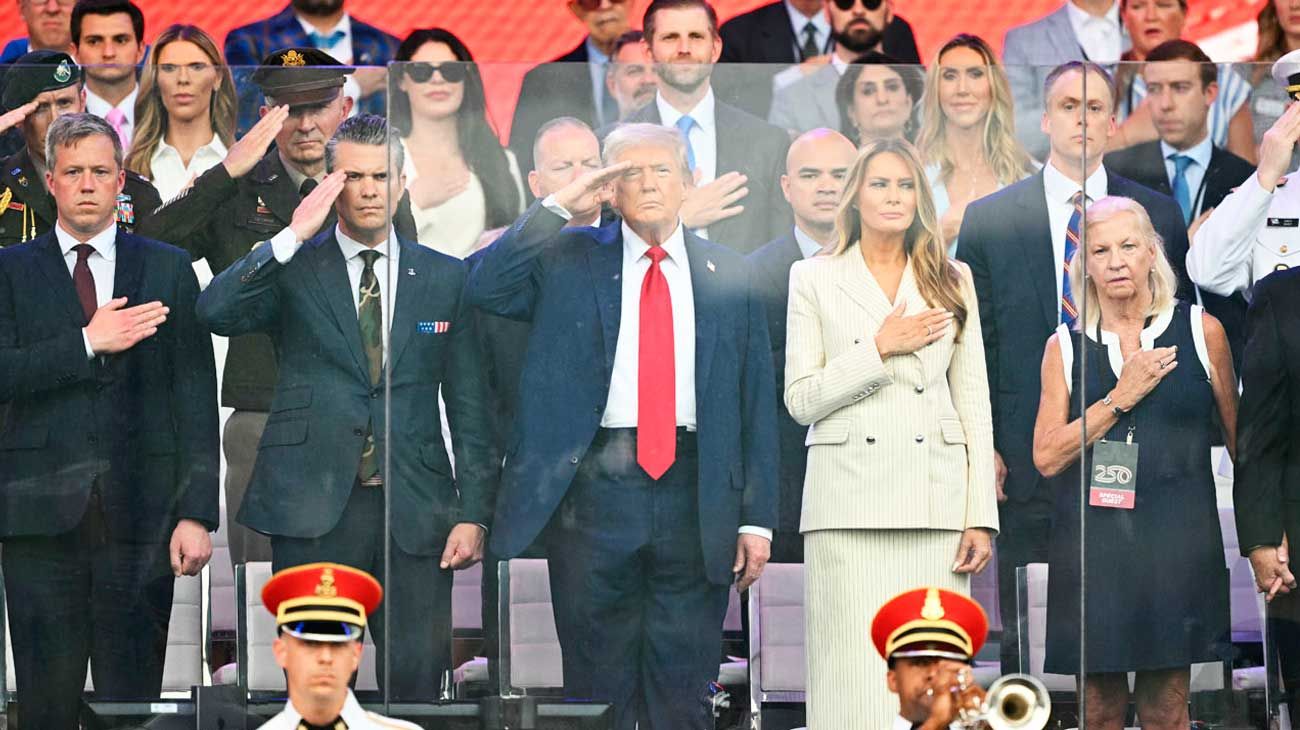 Desfile militar en el día de cumpleaños de Trump