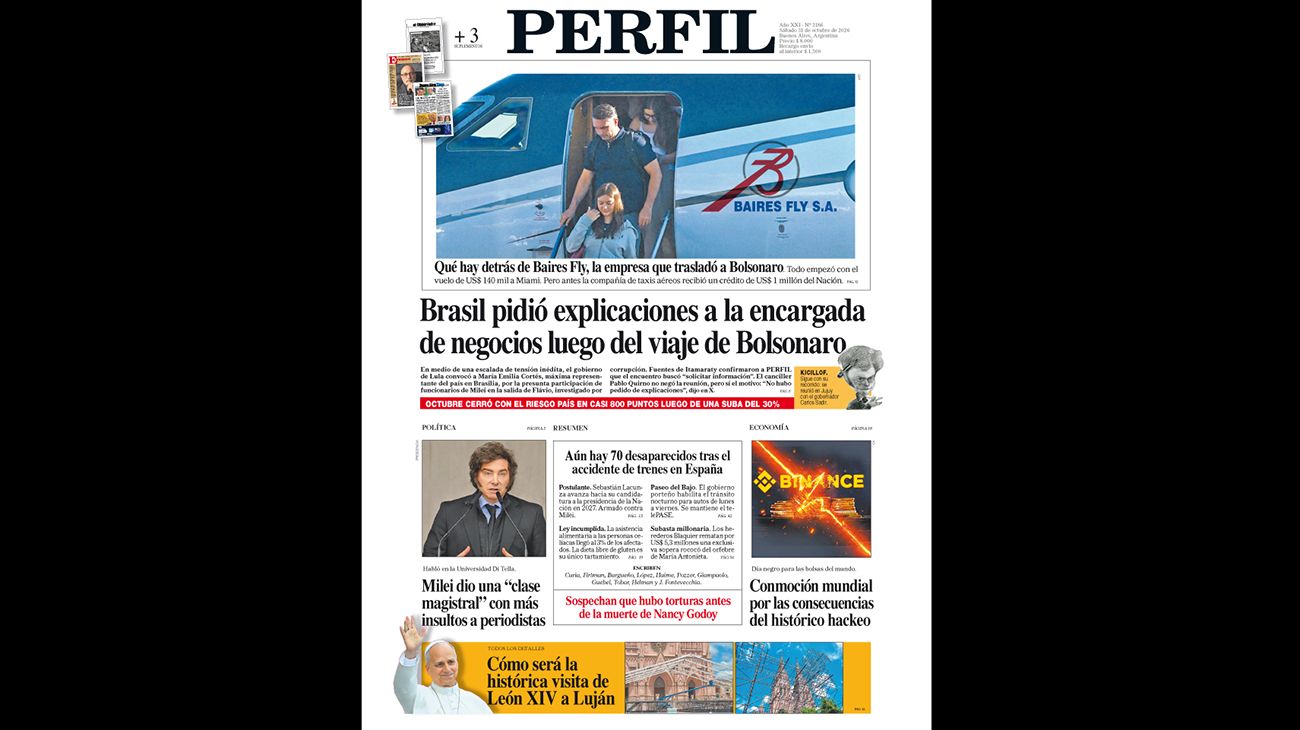 La tapa del Diario PERFIL del sábado 31 de octubre de 2026