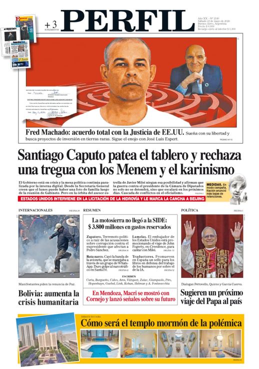 La tapa de Perfil del 23 de mayo de 2026