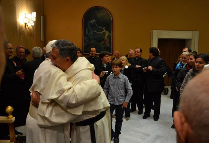 Reunión bien criolla del papa Francisco