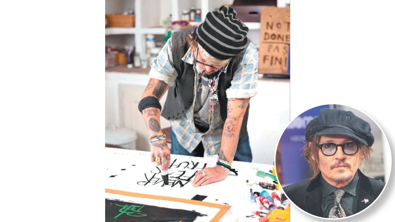 Johnny Depp muestra por primera vez sus cuadros en una expo
