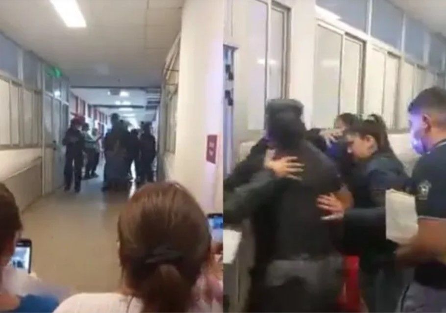 Marcela Acuña, con casco y repudiada en un hospital: "¡Asesina!"