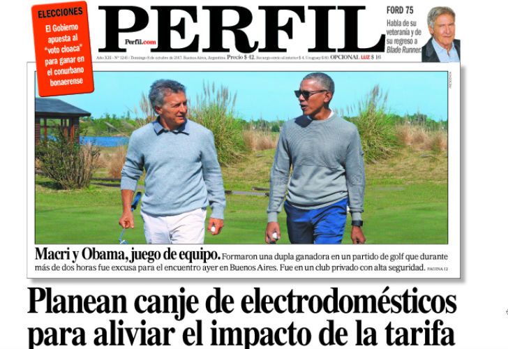 La tapa de PERFIL del domingo
