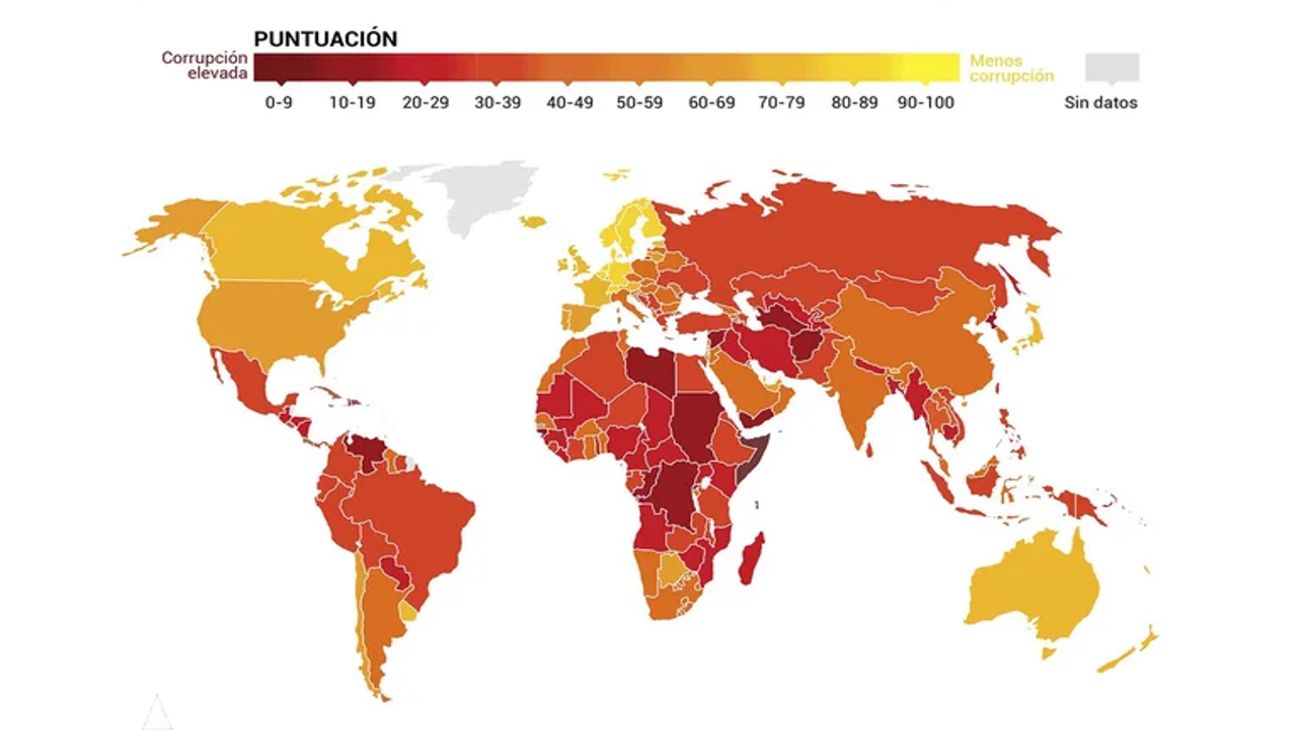 Somos cada vez más corruptos: Argentina retrocedió 18 lugares en el ranking mundial de 2021