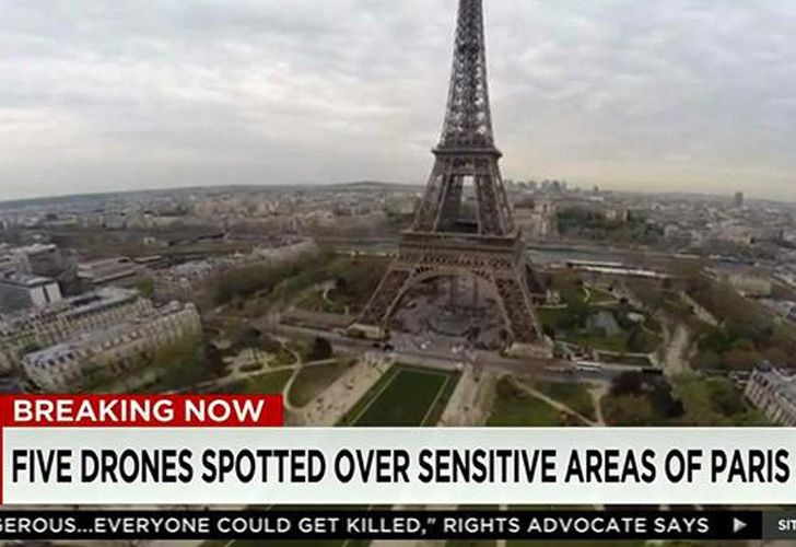 Lluvia de drones en París pone en alerta a Francia
