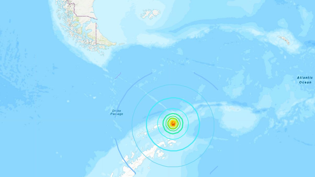 Tembló la Antártida: fuerte sismo de magnitud 7 cerca de base la chilena
