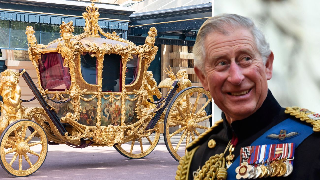 Los carruajes de Carlos III: uno "horrible" del siglo XVIII y otro moderno y con aire acondicionado