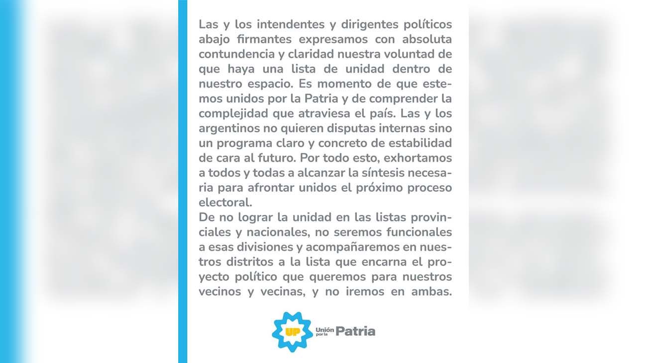 Última jugada de los intendentes oficialistas bonaerenses en búsqueda de una fórmula de unidad