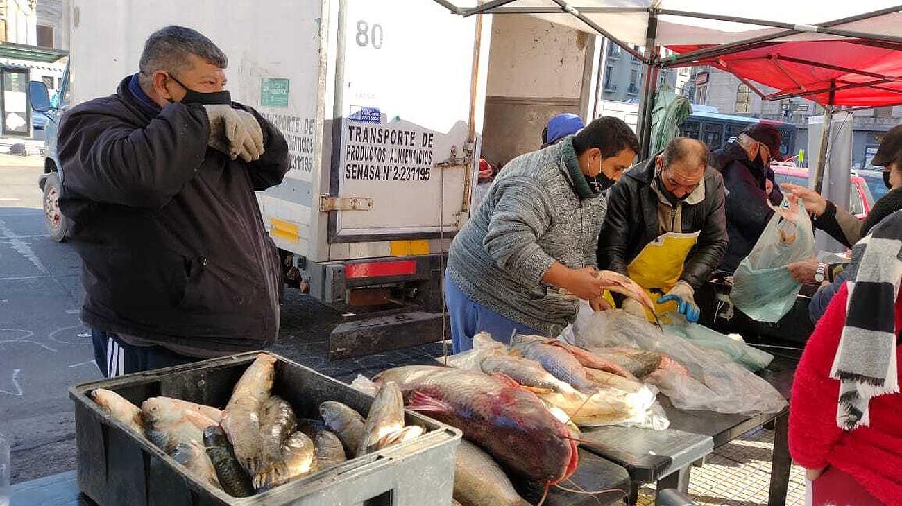 "Pescadazo" en el Congreso: venden pescado de río desde $150 el kilo como protesta