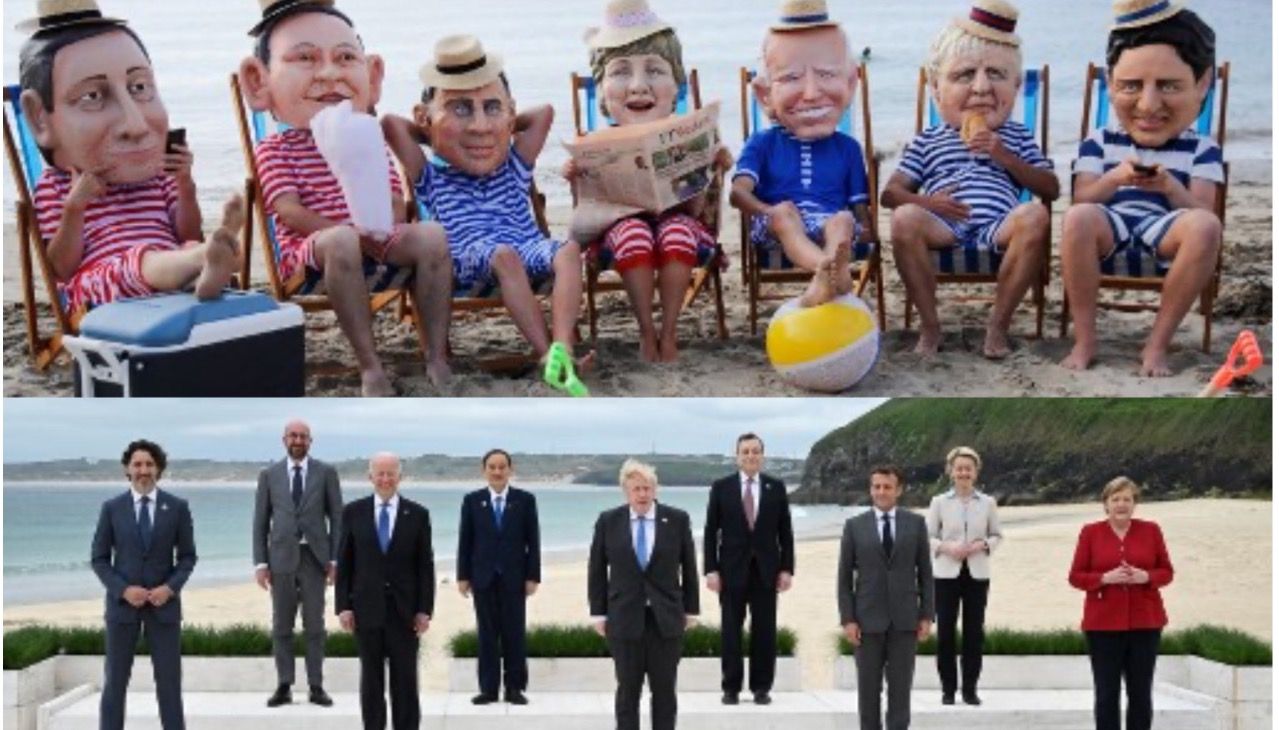 El G-7 paralelo: surfers, ecologistas, ciudadanos y militantes organizaron preocupados por el cambio climático