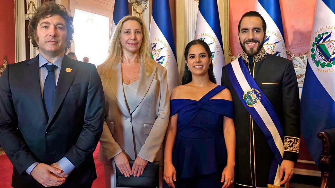 Milei en la asunción de Bukele: “¿Cómo es esto de ser reelecto?”