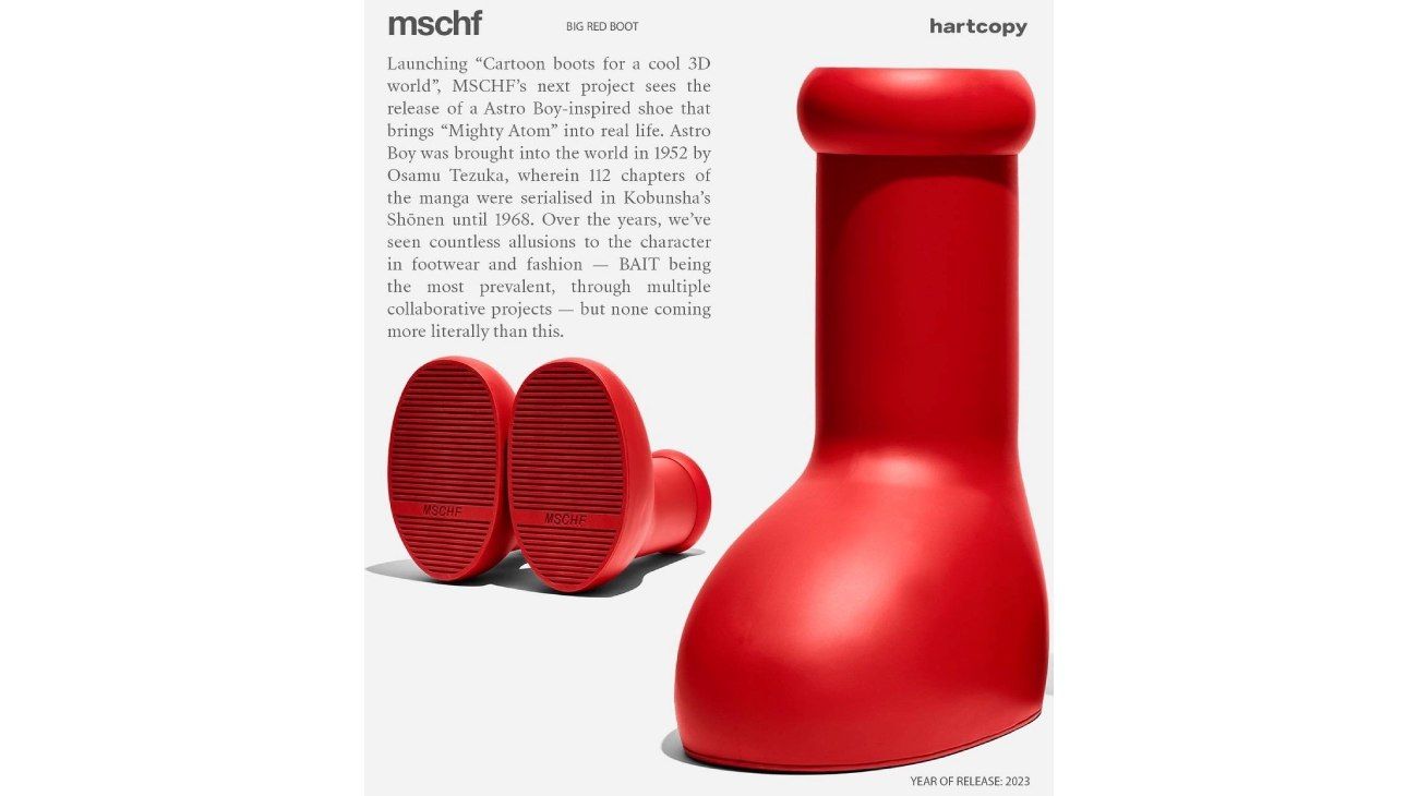 Unas botas rojas enormes para sentirse como Astroboy