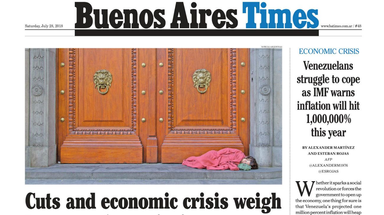 Este sábado en Buenos Aires Times: los pobres, los más vulnerables ante la crisis