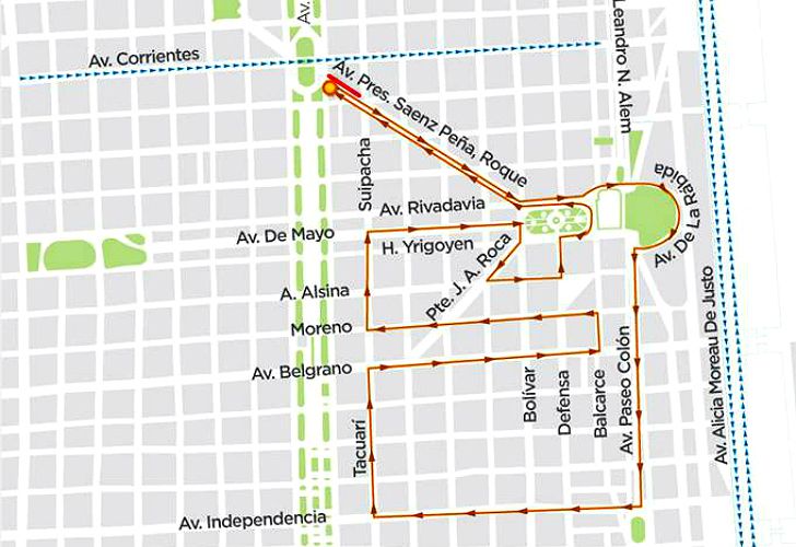 El centro porteño está cerrado por una maratón