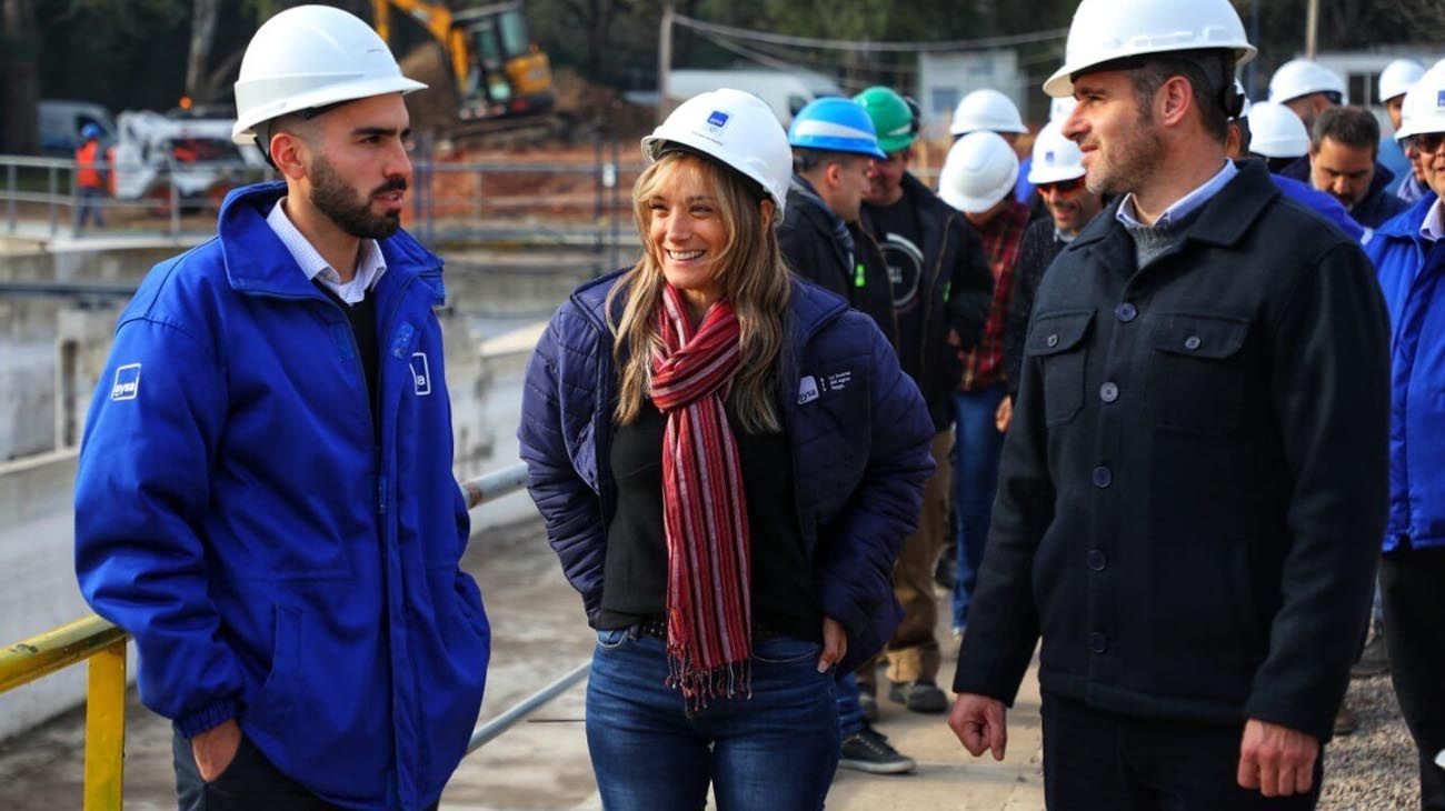 Malena Galmarini y Federico Achával recorrieron obras hídricas en Pilar
