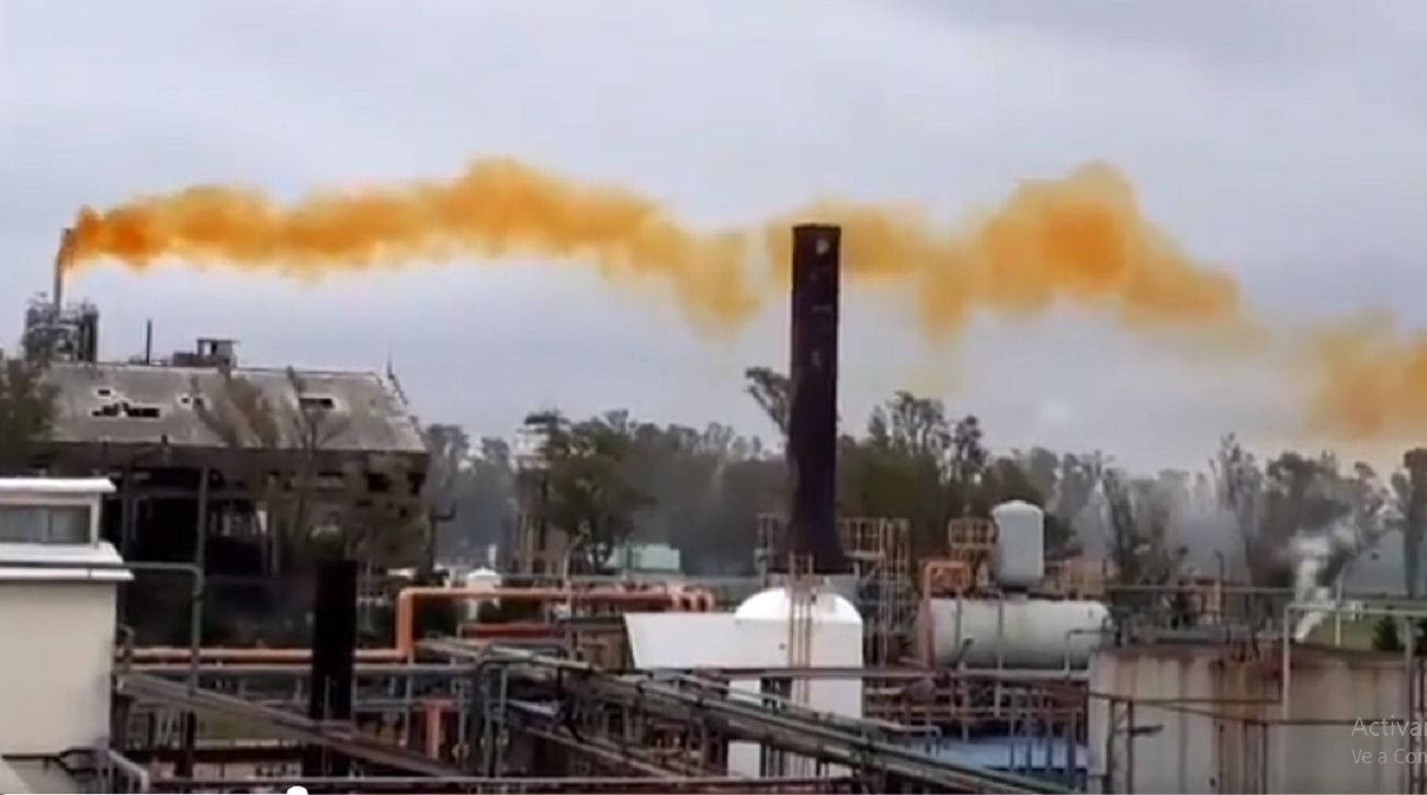 Escape de gas nitroso en la Fábrica Militar de Río Tercero