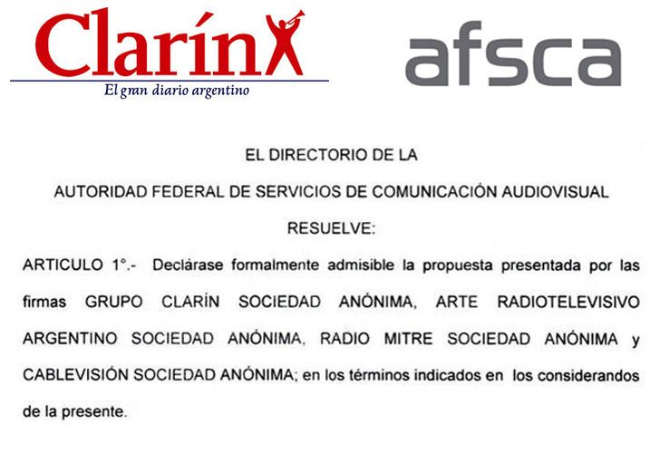 El gobierno aprobará la adecuación voluntaria del Grupo Clarín