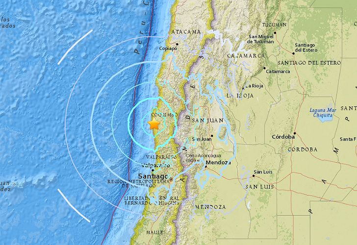 Un sismo de 6.2 grados sacudió el centro de Chile