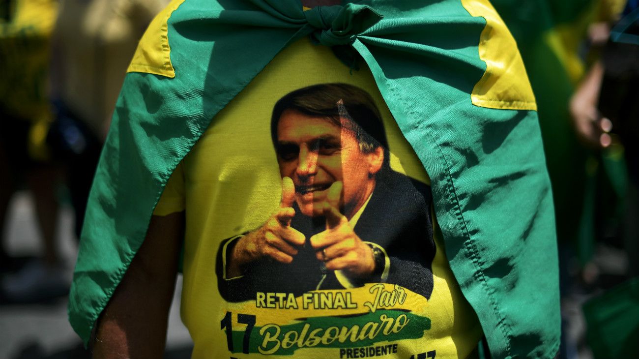 Miles de personas apoyaron a Bolsonaro a siete días de las elecciones