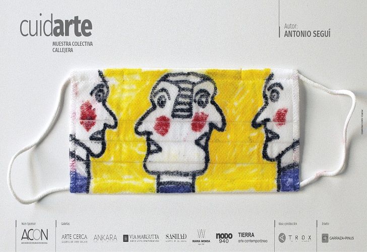 Una muestra colectiva de barbijos copará la vía pública