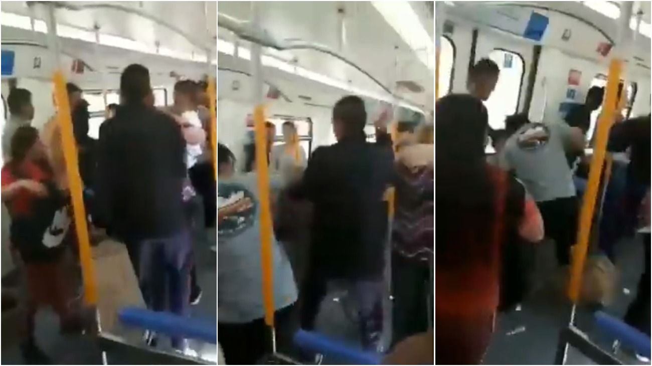 Así fue la brutal pelea arriba del tren Roca