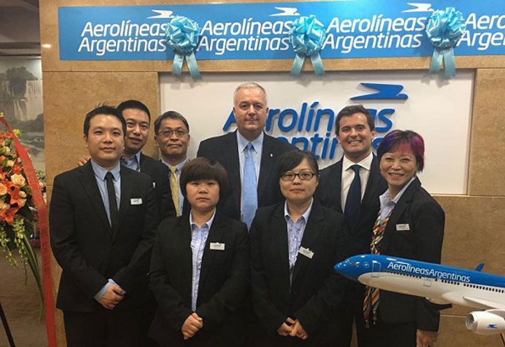 Aerolíneas Argentinas más cerca de China
