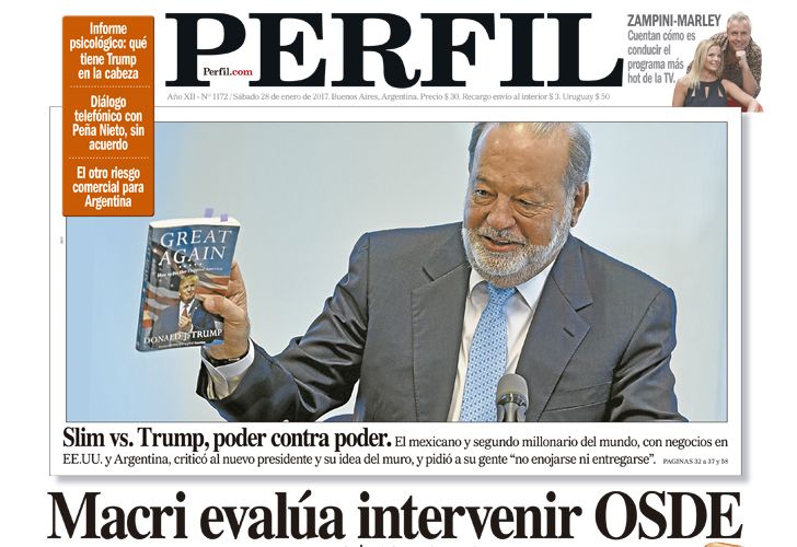 La tapa del Diario Perfil