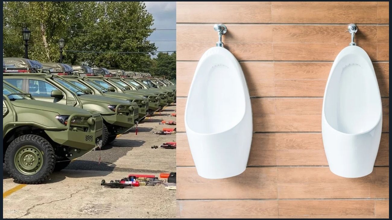 El Ejército: permutan vehículos por inodoros