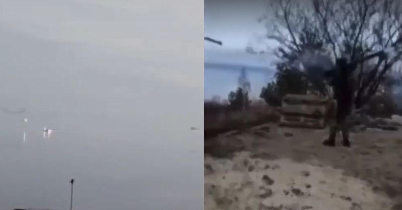 Video | Así derribaban los ucranianos un helicóptero ruso