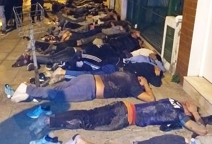 Frenan a tiempo una pelea entre barras de Racing con facas, pistolas y lanzas