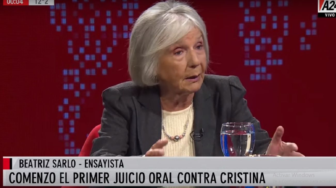 Beatriz Sarlo: "Cristina en el juicio estaba con el celular, parecía una pasajera de subte"