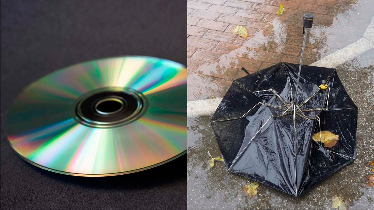 Reciclan CD y paraguas rotos para ser transformados en productos sustentables
