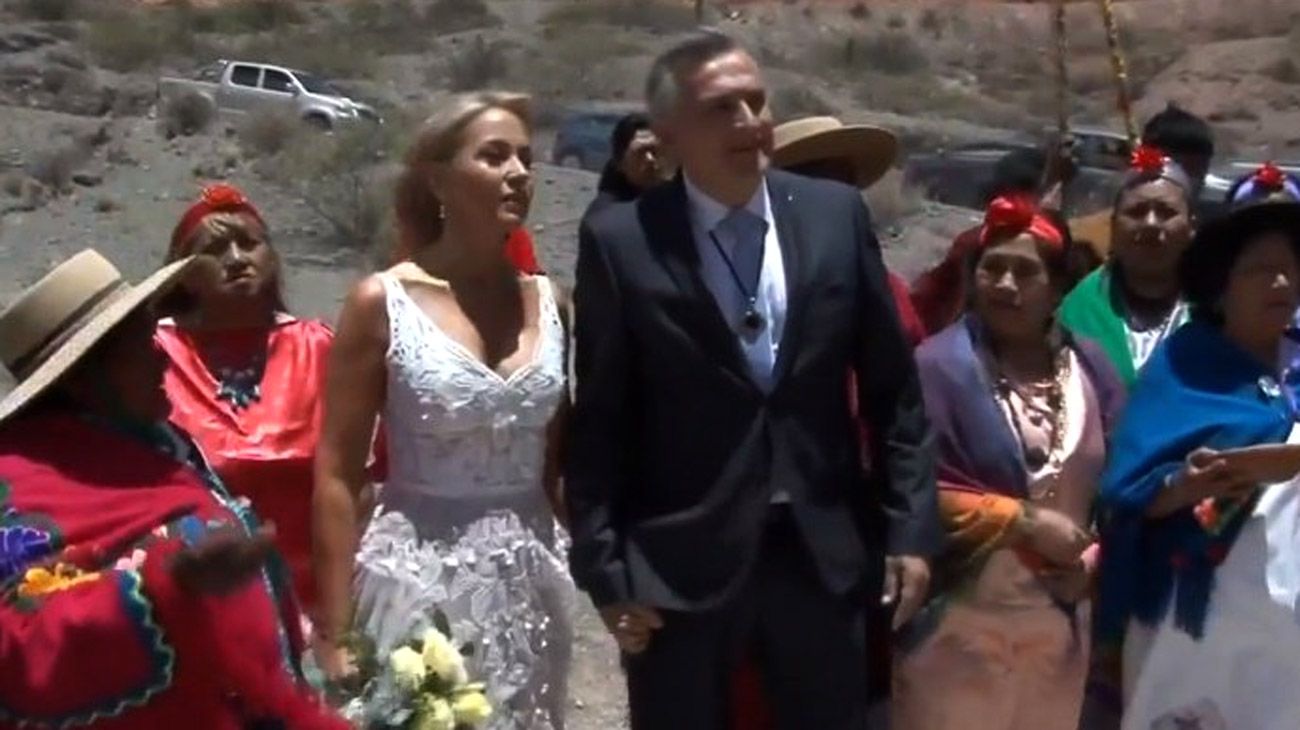 Gerardo Morales se casó en Purmamarca con una sobrina del ex gobernador Snopek
