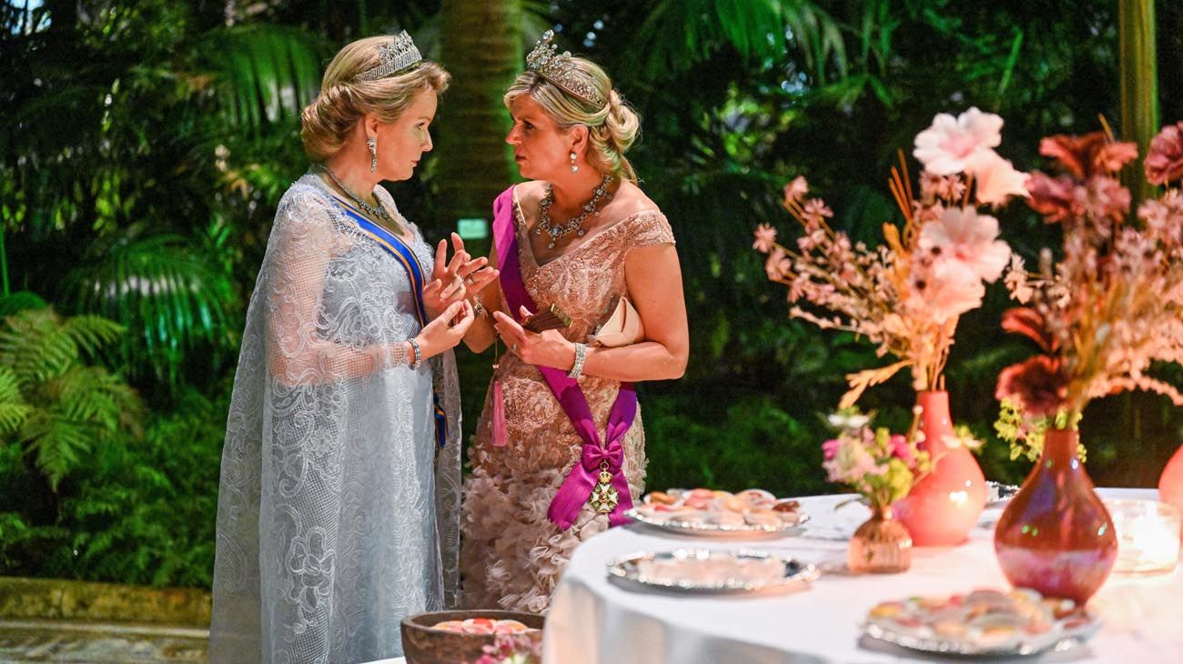 Duelo de tiaras y glamour entre las reinas Máxima de Holanda y Mathilde de Bélgica