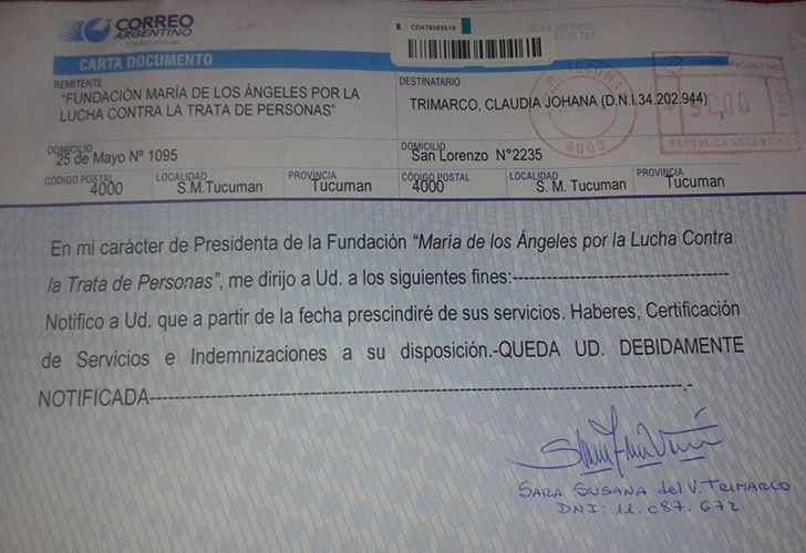 Denuncian que Trimarco despidió a su sobrina por estar embarazada