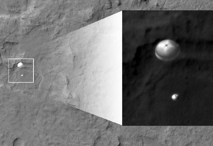 La primera imagen del Curiosity en Marte