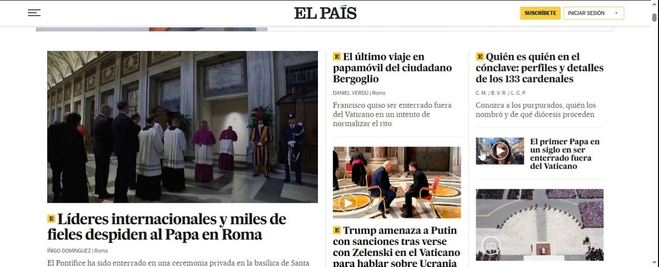 Cómo reflejaron los medios del mundo el funeral del Papa