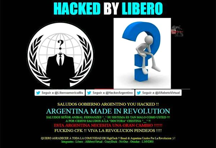 Hackearon el blog de Aníbal Fernández