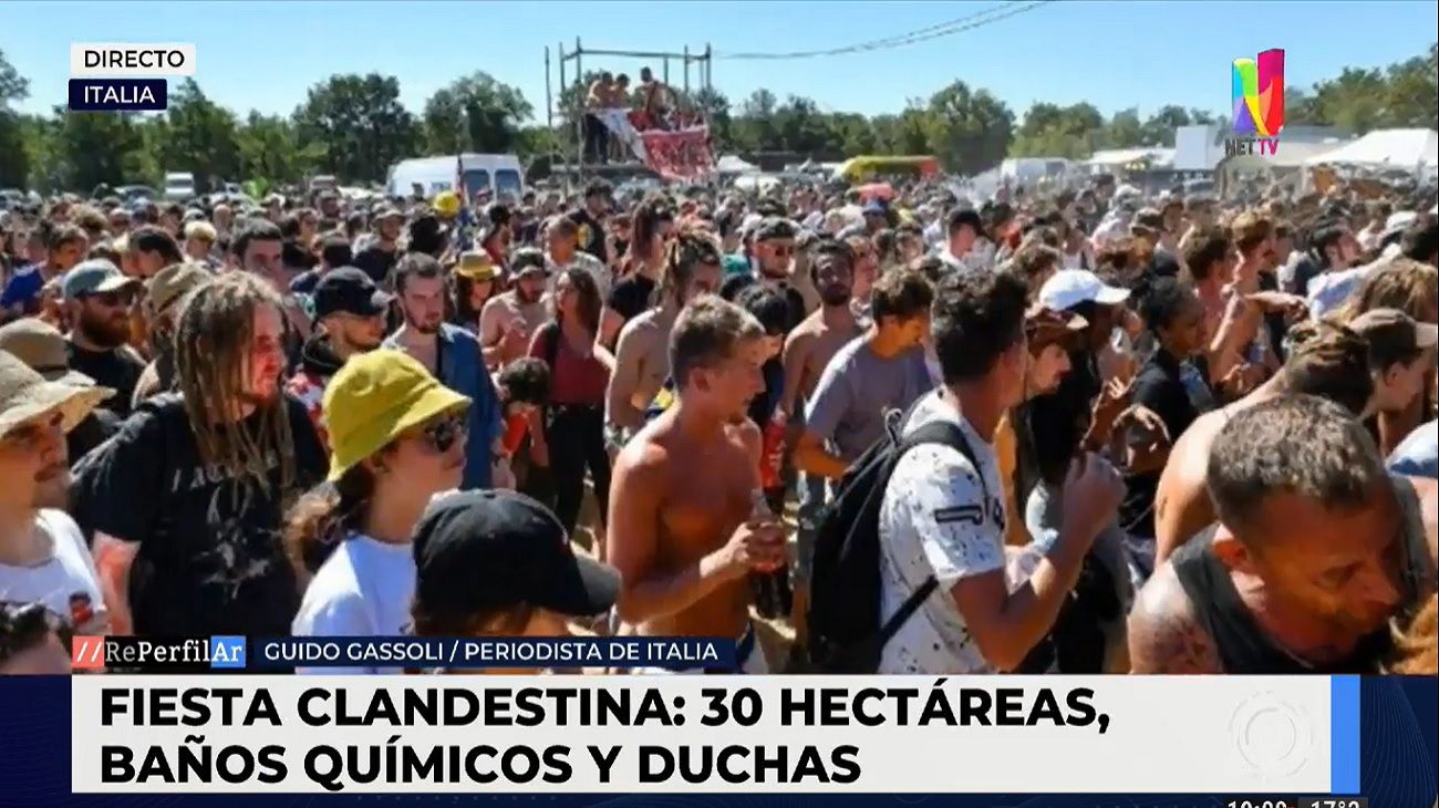 Italia: realizaron una fiesta clandestina con 10 mil asistentes y drogas sintéticas