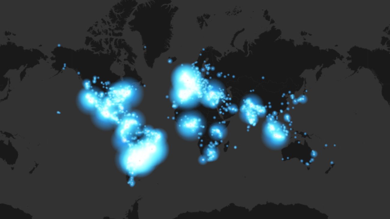 Diego Maradona: el mapa interactivo de Twitter para despedir al Diez