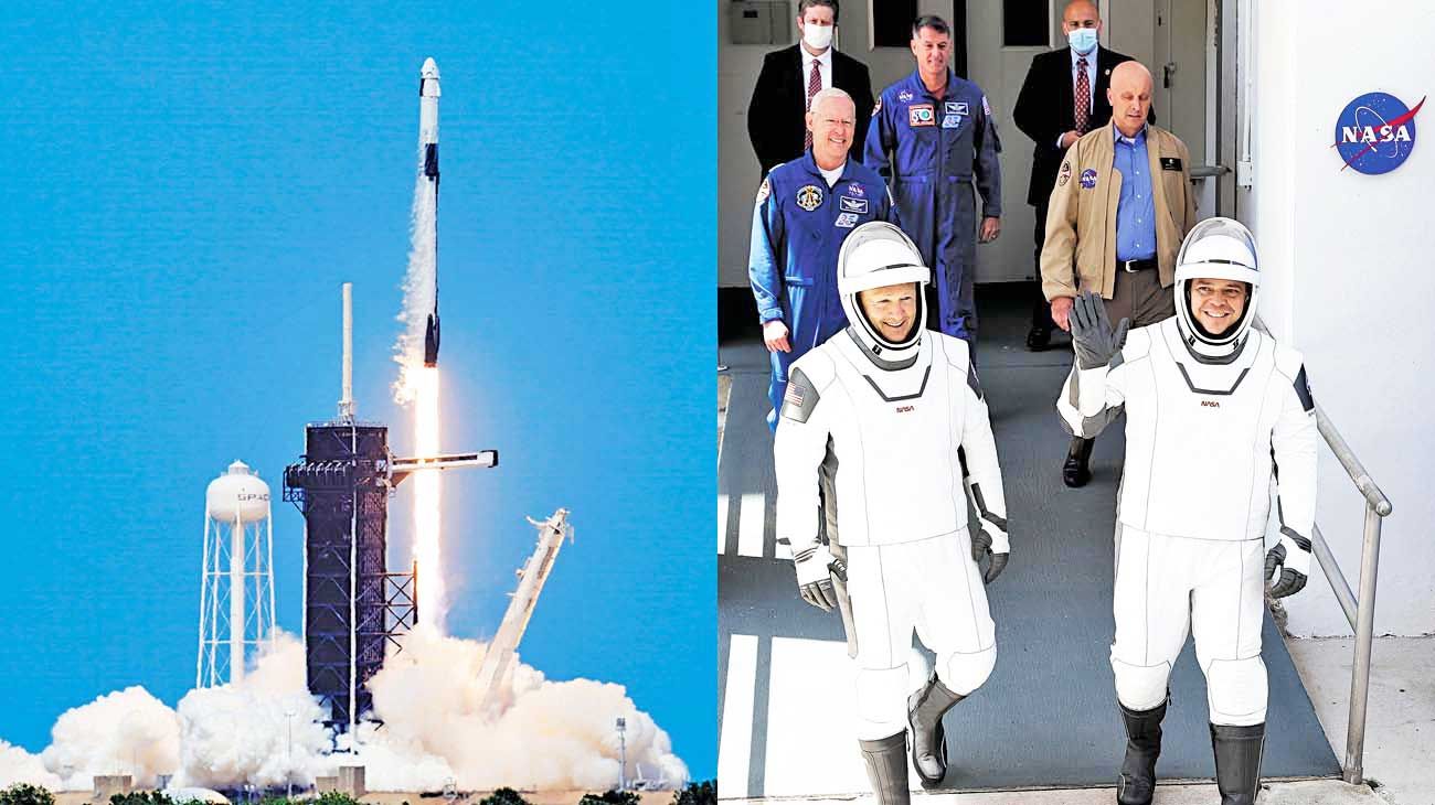Lanzan con éxito al espacio el primer vuelo privado y tripulado