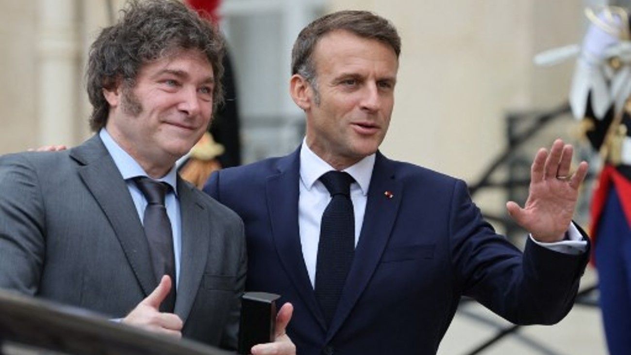 Javier Milei se reunió con Emmanuel Macron para "estrechar lazos" en la previa a la apertura de los Juegos Olímpicos