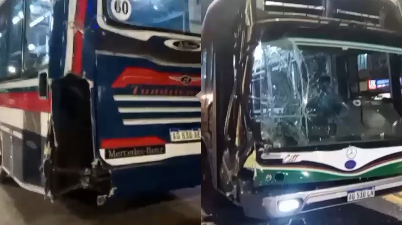 Video: las imágenes que muestran cómo un colectivo atropelló a un peatón y chocó contra un semáforo