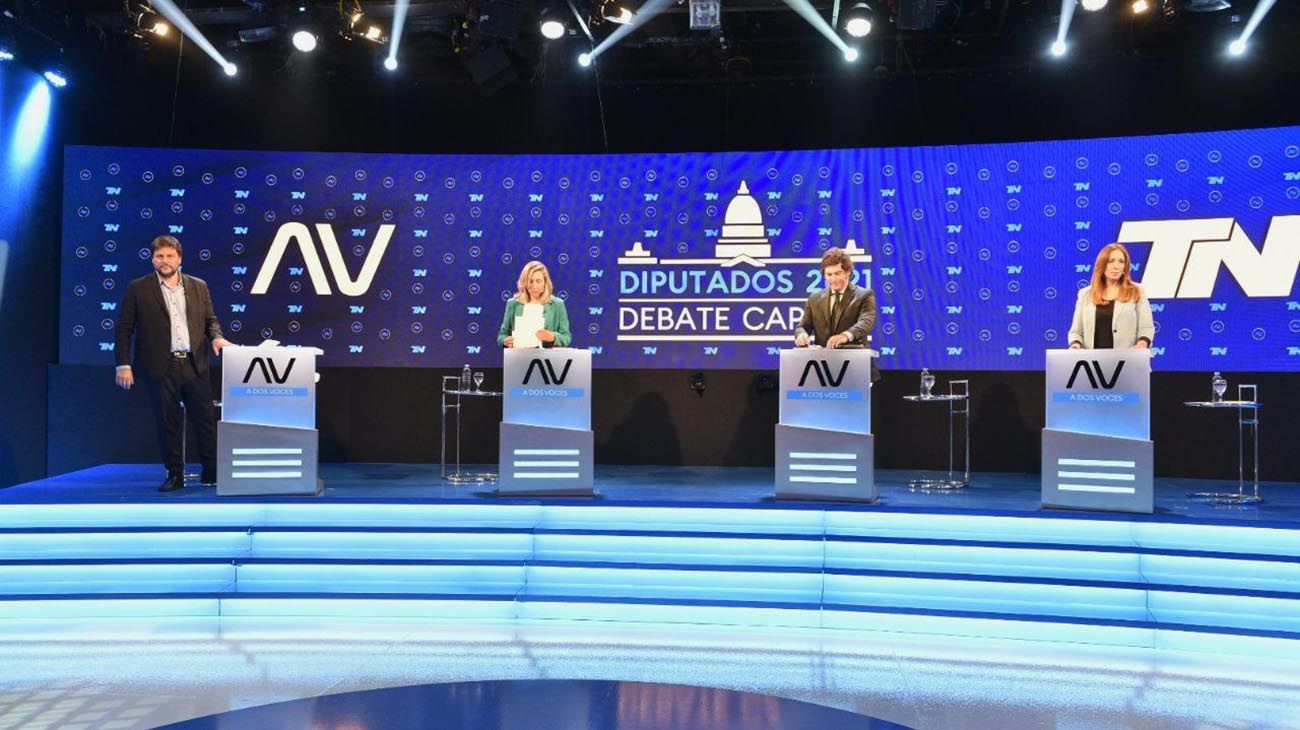 Elecciones 2021: el debate de Vidal, Milei, Santoro y Bregman, en fotos