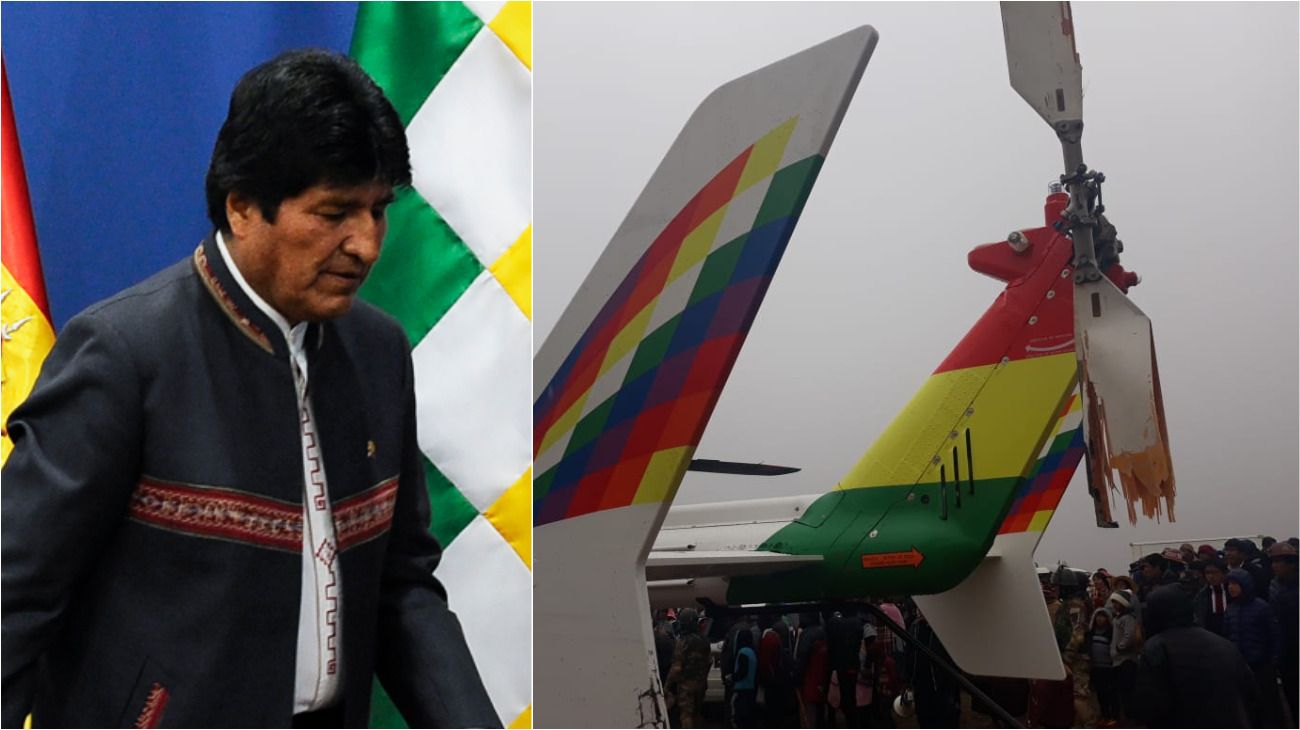 Videos | El tenso aterrizaje de emergencia del helicóptero que trasladaba a Evo Morales