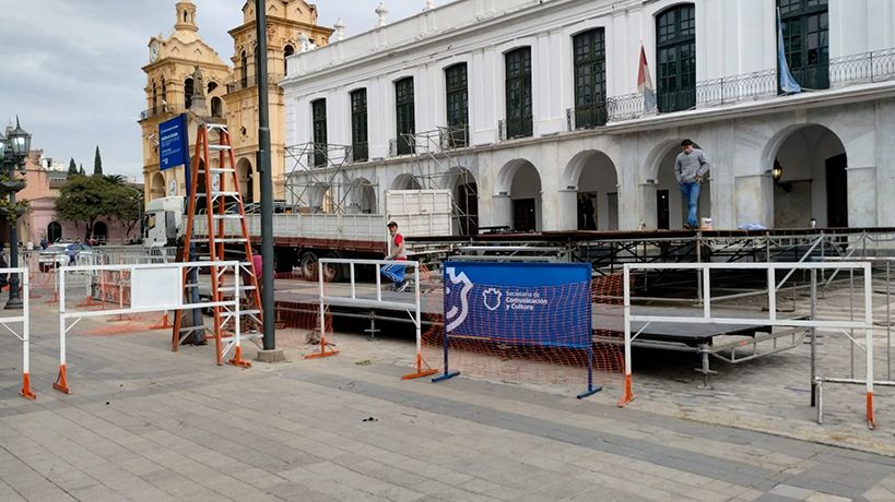 Comenzaron los preparativos en el Cabildo de Córdoba para recibir a Milei el próximo sábado 25 de mayo
