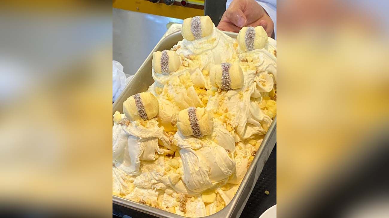 Sabores de helados "patrios": de queso y membrillo y alfajor de maicena