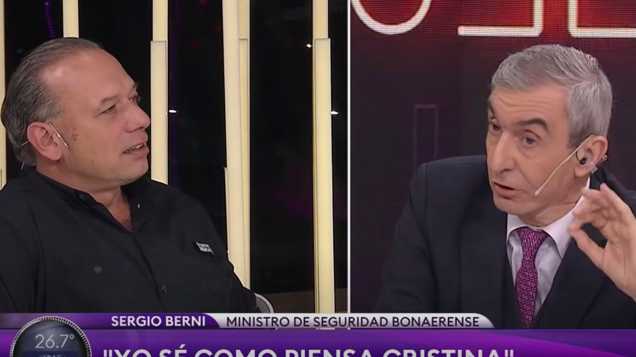 Sergio Berni y Nelson Castro se cruzaron por los datos de la inseguridad bonaerense