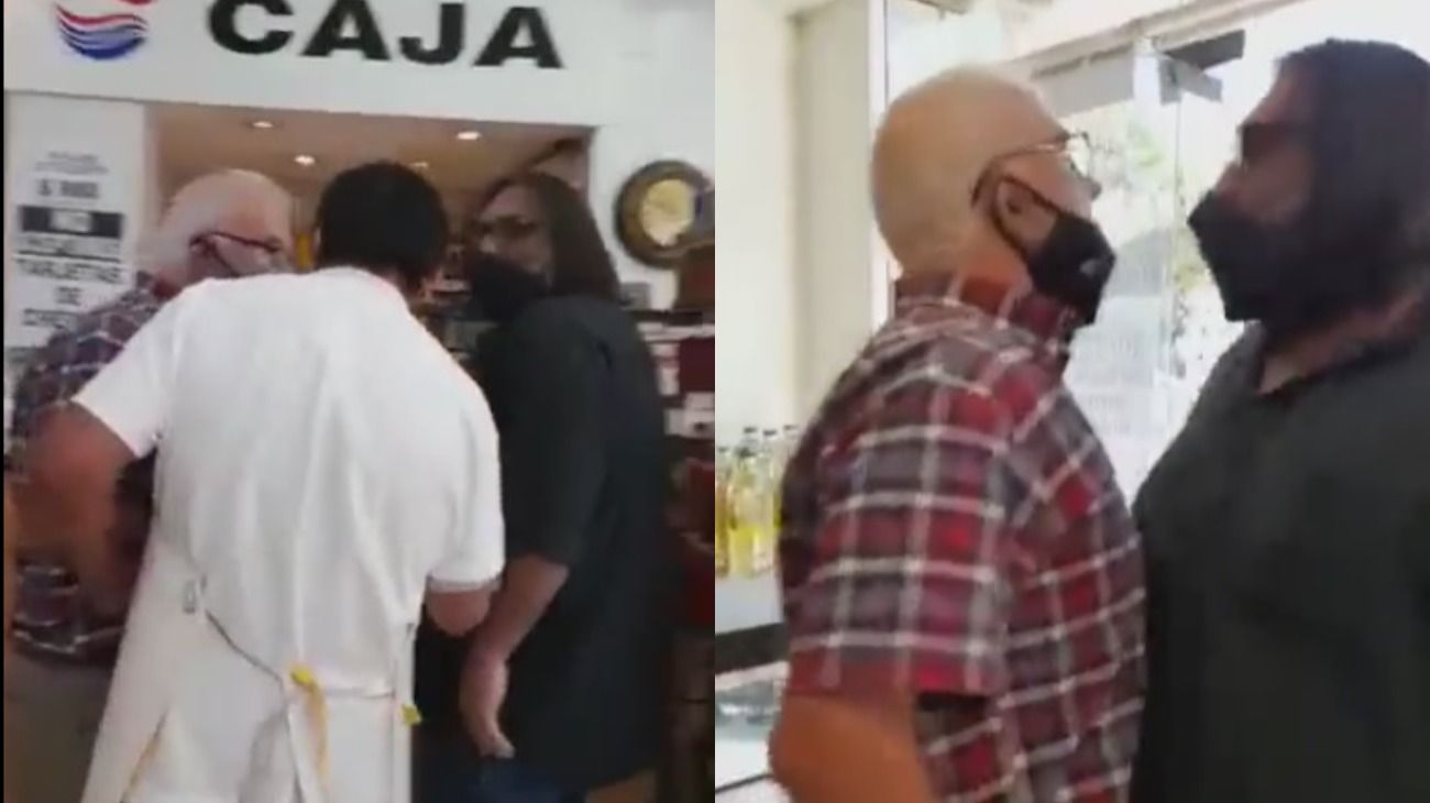 Video: increparon a Roberto Baradel y le sacó el celular a una mujer para que no filmara
